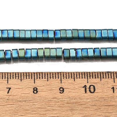 2-Hole Electroplated Synthetic Non-magnetic Hematite Beads Strands G-L613-A01-01C-1