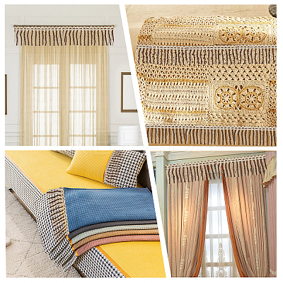 Two Tone Polyester Twisted Rope Tassel Fringe Trimming DIY-WH0304-703A-1