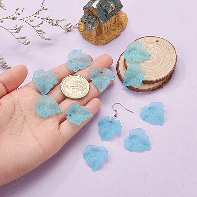 Autumn Theme Transparent Frosted Acrylic Pendants X-PAF002Y-27-1