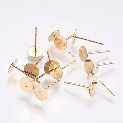 304 Stainless Steel Stud Earring Findings STAS-G174-15G-1