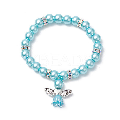 Glass Imitation Pearl Beaded Bracelets BJEW-JB09367-1