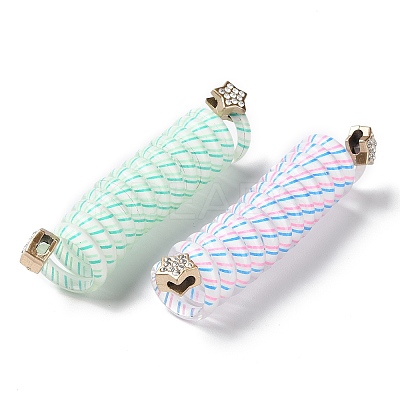 Star Acrylic Rhinestone & Plastic Spiral Hair Tie for Women & Girl MRMJ-M004-05-1