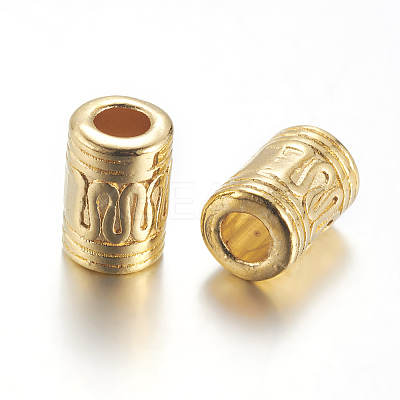 Golden Alloy Column Beads LS-K08WS012-1