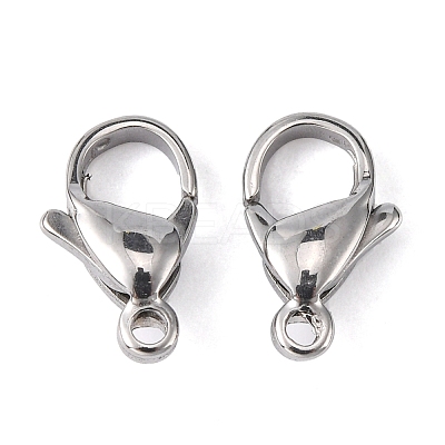 Tarnish Resistant 304 Stainless Steel Lobster Claw Clasps X-STAS-M262-01-12mm-1