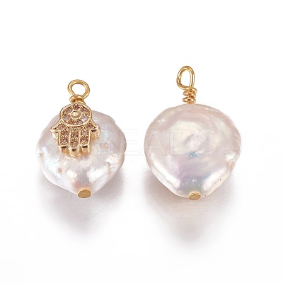 Natural Cultured Freshwater Pearl Pendants PEAR-I005-13-1