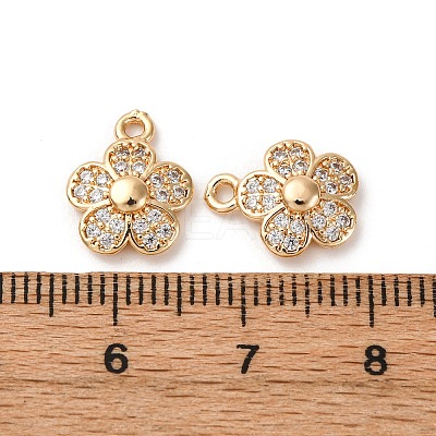 Brass Micro Pave Cubic Zirconia Pendants KK-Z112-17G-1