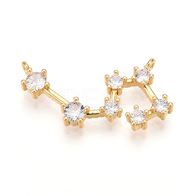 Brass Micro Pave Cubic Zirconia Pendants KK-N261-120K-G-1
