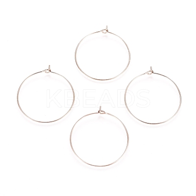 Ion Plating(IP) 316L Surgical Stainless Steel Hoop Earring Findings X-STAS-D164-01RG-1
