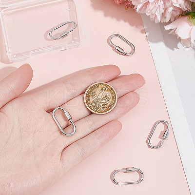 5Pcs Brass Screw Carabiner Lock Charms KK-UN0002-06-1