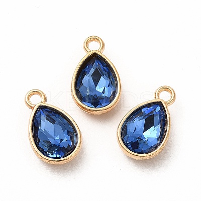 Faceted Glass Rhinestone Pendants GLAA-I051-A06-1