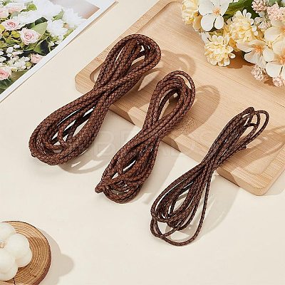 7.5M 3 Styles Round Braided Leather Cord OCOR-AR0001-68-1