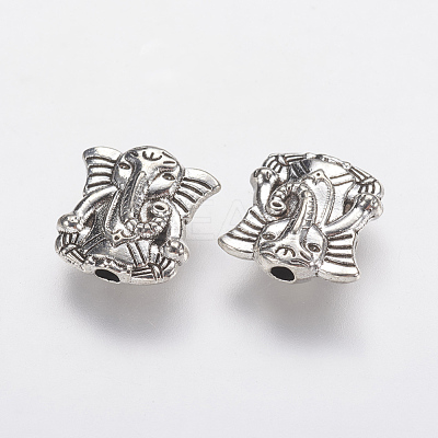 Tibetan Style Alloy Beads PALLOY-F202-27AS-1