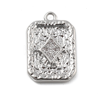 Brass Micro Pave Cubic Zirconia Pendants LS-KK-D283-30P-04-1