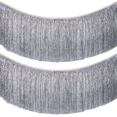 Polyester & Aluminum Foil Fringe Trimmings DIY-WH0588-03B-1
