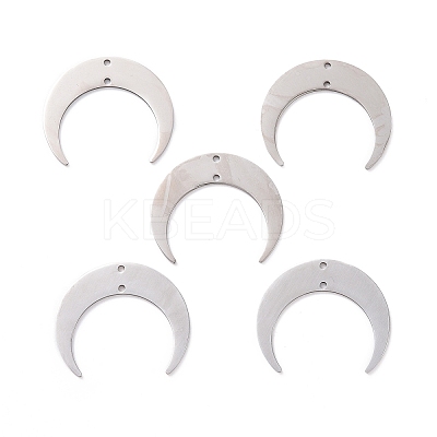 201 Stainless Steel 2-Loop Link Charms X-STAS-N090-LA039-P-1
