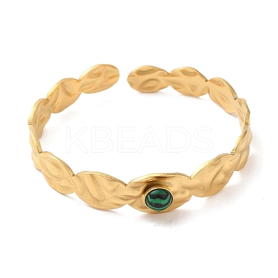 304 Stainless Steel Open Cuff Bangles BJEW-K230-02C-G-1