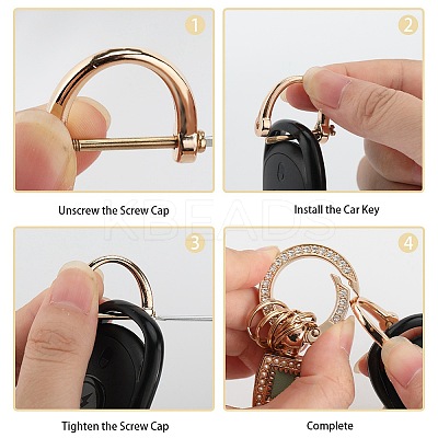 Imitation Leather Keychain Holder DIY-WH0349-90A-1