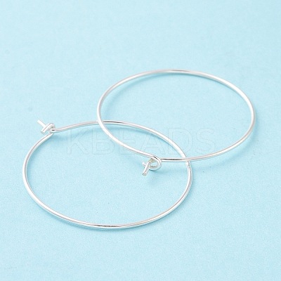 925 Sterling Silver Hoop Earring Findings STER-D035-24S-1