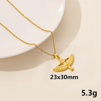 304 Stainless Steel Ancient Egyptian Goddess Pendant Necklaces IS6565-6-1