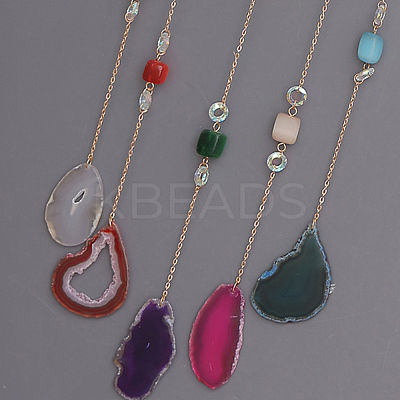Acrylic Sun Pendant Decorations HJEW-D302-06-1
