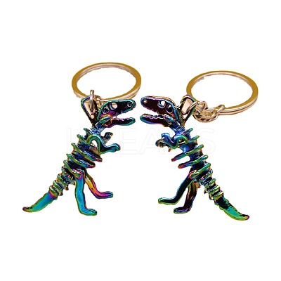 Halloween Alloy Skull Dinosaur Pendant Keychain WG34107-01-1
