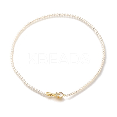 Brass Micro Pave Clear Cubic Zirconia Fold Over Clasps KK-H480-50G-02-1