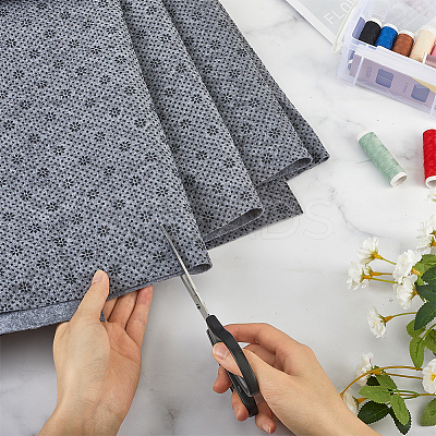 Plum Blossom Pattern Non-woven Polyester Anti-Skid Fabrics DIY-WH0453-90A-1