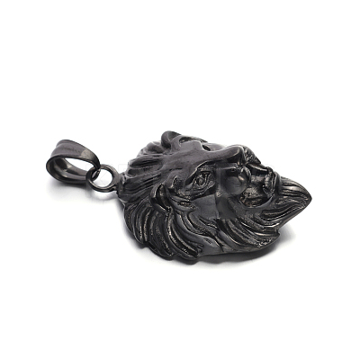 Lion Retro 304 Stainless Steel Pendants STAS-F011-38B-1