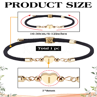 1Pc Adjustable Nylon Cord Bracelets for Women Men BJEW-LP0001-30I-1