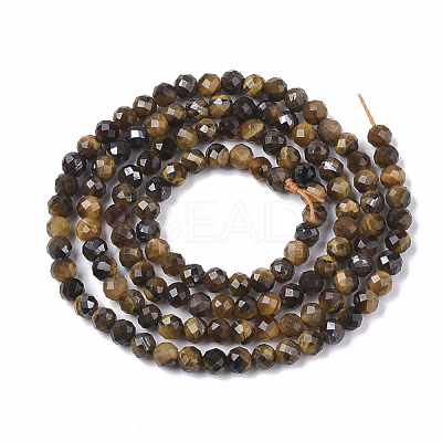 Natural Tiger Eye Beads Strands G-S361-3mm-012-1