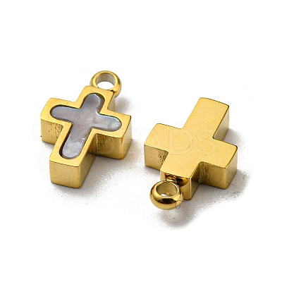 304 Stainless Steel Shell Charms STAS-L022-014G-1