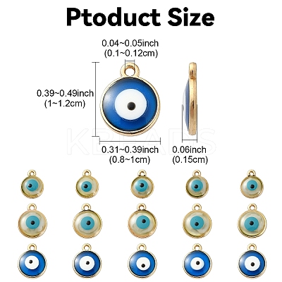 15Pcs 3 Styles Epoxy Resin Enamel Pendants RESI-YW0001-78-1