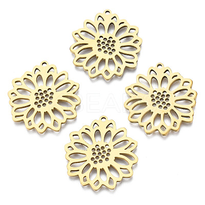 Ion Plating(IP) 201 Stainless Steel Pendants STAS-N098-047LG-1