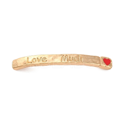 Alloy Red Enamel Love Much Connector Links Charms FIND-M042-02G-NR-1