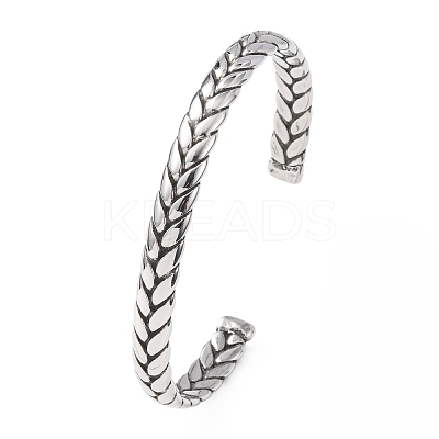 Retro 316 Surgical Stainless Steel Cuff Bangles BJEW-C142-14B-AS-1