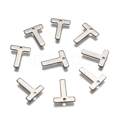 Tarnish Resistant 304 Stainless Steel Letter Charms LS-X-STAS-O072-T-1