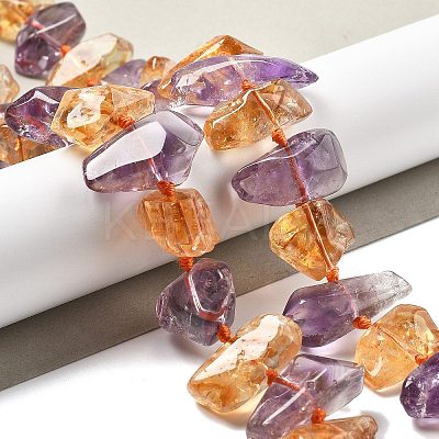 Natural Ametrine Beads Strands G-C179-C01-01-1