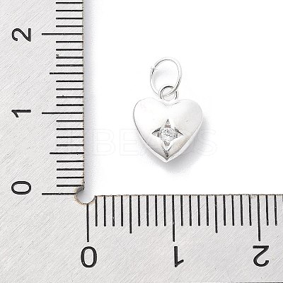 925 Sterling Silver Cubic Zirconia Pendants STER-Q001-03S-02-1