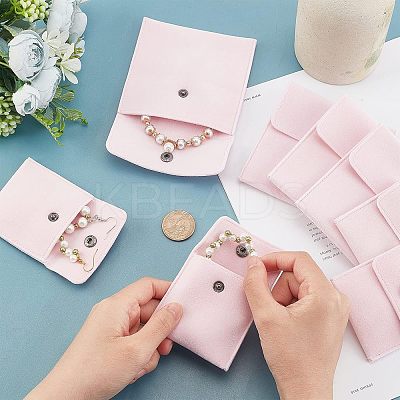8Pcs 2 Style Square Velvet Jewelry Bags TP-FH0001-01A-1