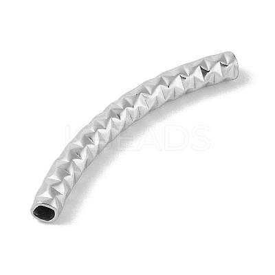 304 Stainless Steel Curved Tube Beads STAS-M071-03I-P-1