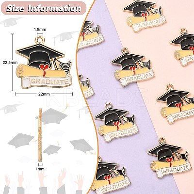 20Pcs Alloy Enamel Pendants ENAM-CJ0004-17-1