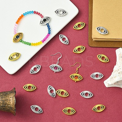 30Pcs 2 Colors Tibetan Style Alloy Bead Frame TIBE-YW0001-63-1