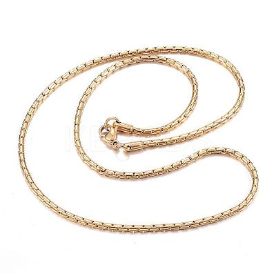 304 Stainless Steel Necklaces NJEW-E080-18G-1