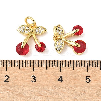 Brass Micro Pave Cubic Zirconia Pendants KK-I355-02G-01-1