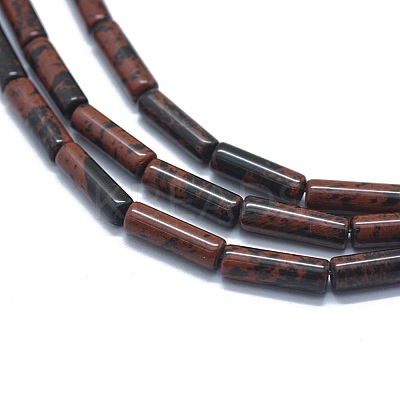 Natural Mahogany Obsidian Beads Strands G-F631-D01-1