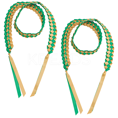 Two Tone Graduation Ribbon Leis FIND-WH0423-78B-1