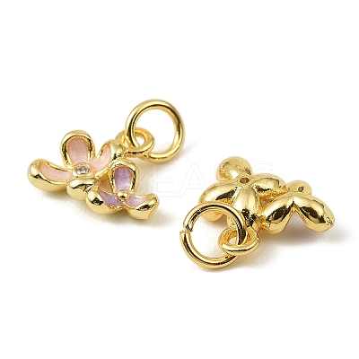 Brass Enamel Charms KK-C107-19G-1
