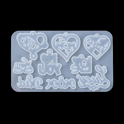Heart & Word Love DIY Pendant Silicone Molds LS-SIMO-Q001-02D-1