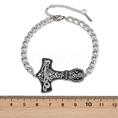 304 Stainless Steel Enamel Link Bracelets BJEW-P356-01B-P-1