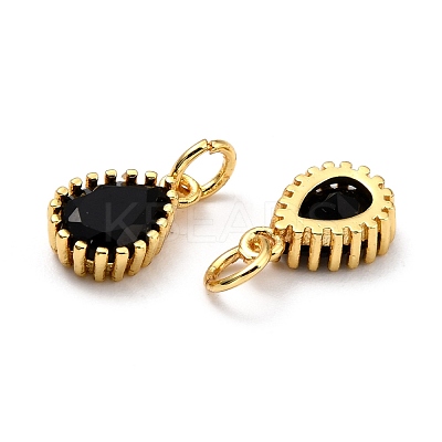 Brass Micro Pave Cubic Zirconia Pendants ZIRC-D120-01G-M-1